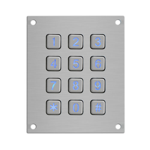 Цифровая клавиатура 12 клавиш - B884 - Joiwo Explosion Proof Science and Technology - встраиваемая / из нержавеющей стали / IP65