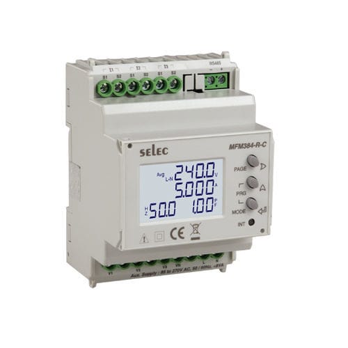 Цифровой мультиметр - MFM384-R-C series - SELEC Controls Pvt. Ltd. - на DIN-рейке / CAT I / частоты