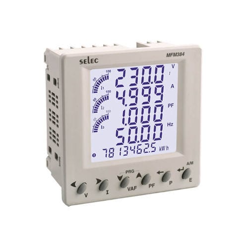 Цифровой мультиметр - MFM384 series - SELEC Controls Pvt. Ltd. - крепление на панели / CAT I / частоты