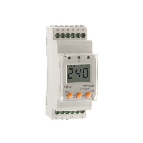 Защитное реле скачков напряжений - VPRD2M - SELEC Controls Pvt. Ltd. - недонапряжение / порядка чередования фаз / 2NO/NF