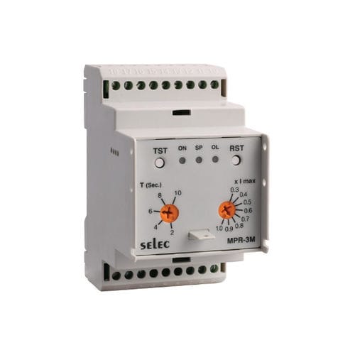 Защитное реле тока перегрузки - MPR-3M series - SELEC Controls Pvt. Ltd. - тока ниже номинального / перегрузки / порядка чередования фаз