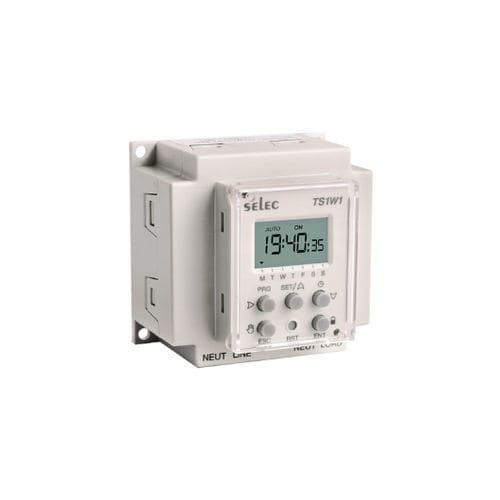 Цифровой выключатель с часовым механизмом - TS1W1-1-20A series - SELEC Controls Pvt. Ltd. - для установки на панель