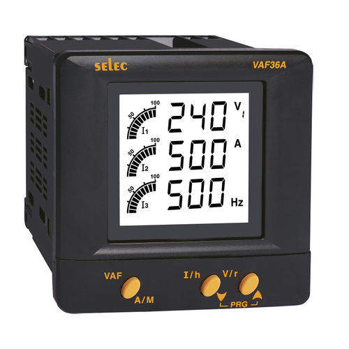 Прибор для измерения мощности мультиметр - VAF36A series - SELEC Controls Pvt. Ltd. - частотомер / трехфазовый / встраиваемый