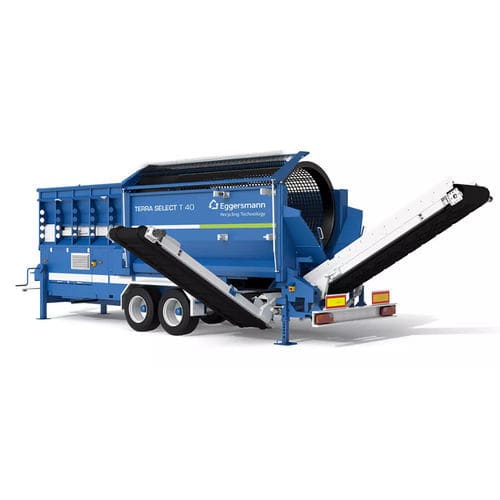 Грубое сито для сухого грохочения - TERRA SELECT T 40 - Eggersmann Recycling Technology - для биологической переработки отходов / мобильное / с барабаном