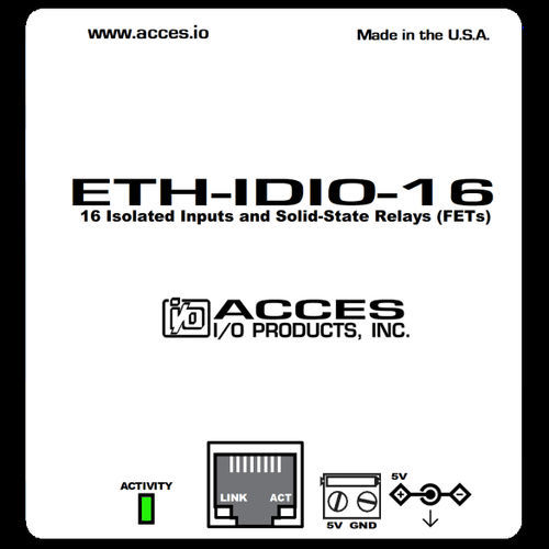 Цифровой модуль входа/выхода - ETH-IDIO-16 - ACCES I/O Products, Inc. - Ethernet / RJ45 / с релейным выходом