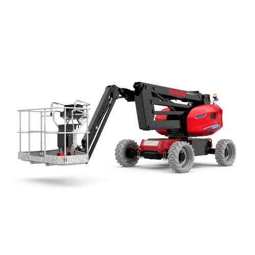 Шарнирный подъемник вездеход - 160 ATJ series - MANITOU - колесный / электрический / для внутреннего и внешнего пользования