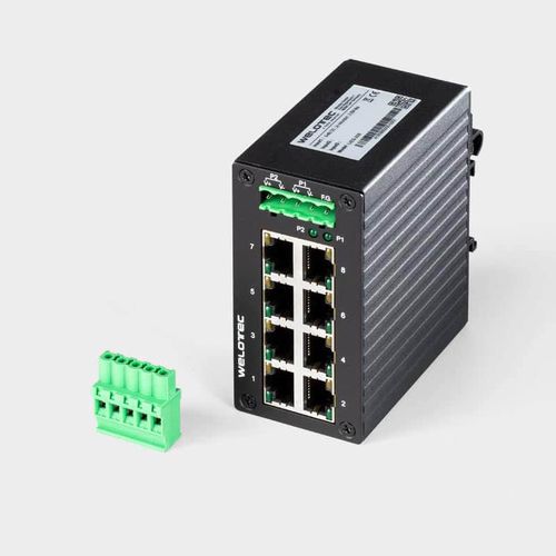 Неуправляемый коммутатор Ethernet - UES-208 - Welotec GmbH - 8 портов / уровня 2 / монтируемый на DIN-рейке