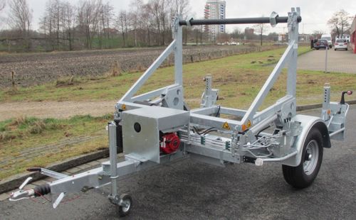 Прицеп перевозка катушек - BKT 1x series - Bagela Baumaschinen GmbH & Co. KG - для перевозки и прокладки кабеля / одноосный / буксируемый