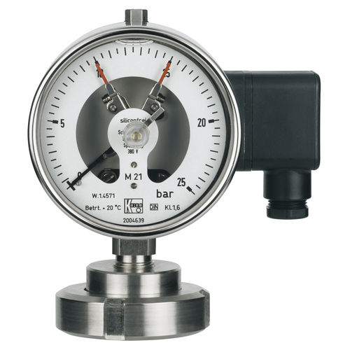 Манометр со шкалой - MAN-RF...M21..DRM-602 - KOBOLD INSTRUMENTATION - из алюминия / с трубкой Бурдона / с мембранным разделителем