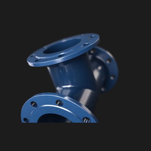 Гидравлический фитинг - Düker GmbH - с фланцем / Т-образный / из чугуна