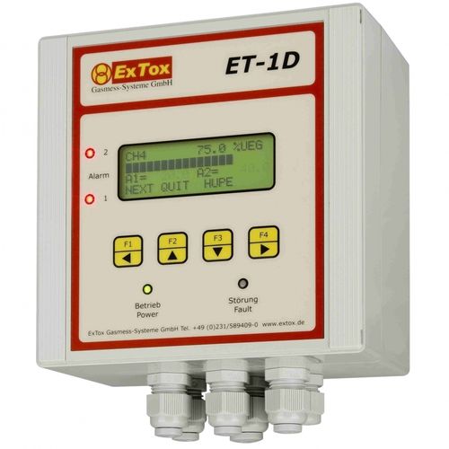 Станция обнаружения газа ЖК-дисплей - ET-1D/A - ExTox Gasmess-Systeme - настенная / для крепления на DIN-рейке / токсичных газов