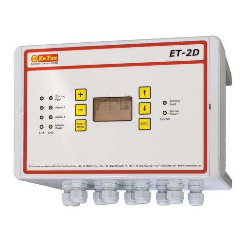 Станция обнаружения газа ЖК-дисплей - ET-2D series - ExTox Gasmess-Systeme - для крепления на DIN-рейке / настенная / токсичных газов