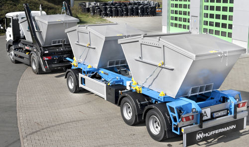 Прицеп контейнеровоз - Vario  - Hüffermann Transportsysteme GmbH  - строительный / трехосный / буксируемый