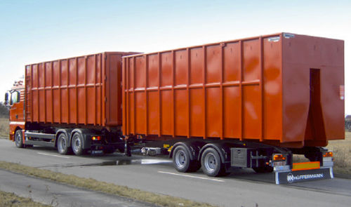 Прицеп контейнеровоз - Volumax - Hüffermann Transportsysteme GmbH  - двухосный / буксируемый / для отходов