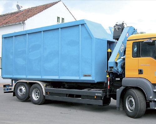 Полуприцеп ковш - Hüffermann Transportsysteme GmbH  - двухосный / буксируемый / с крюковым подъемником