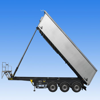Прицеп ковш - STAS bv - Hüffermann Transportsysteme GmbH  - строительный / трехосный / буксируемый