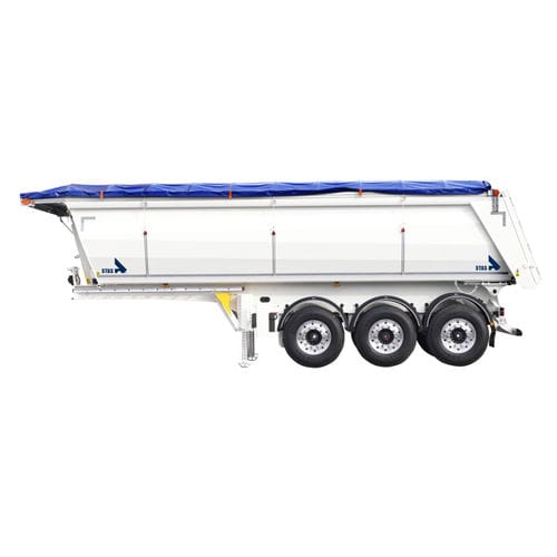 Прицеп ковш - STAS Bx - Hüffermann Transportsysteme GmbH  - строительный / трехосный / буксируемый
