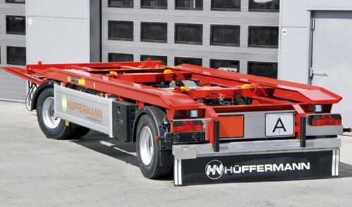 Прицеп платформа - Hüffermann Transportsysteme GmbH  - ковш / двухосный / буксируемый