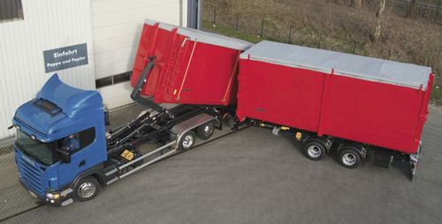 Прицеп контейнеровоз - Volumax - Hüffermann Transportsysteme GmbH  - для отходов / двухосный / буксируемый