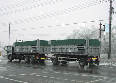 Прицеп ковш - Hüffermann Transportsysteme GmbH  - для промышленного оборудования / двухосный / буксируемый