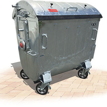 Контейнер для отходов из стали - MGB 1100 - IVB Umwelttechnik GmbH  - для переработки / с крышкой / 4-колесный