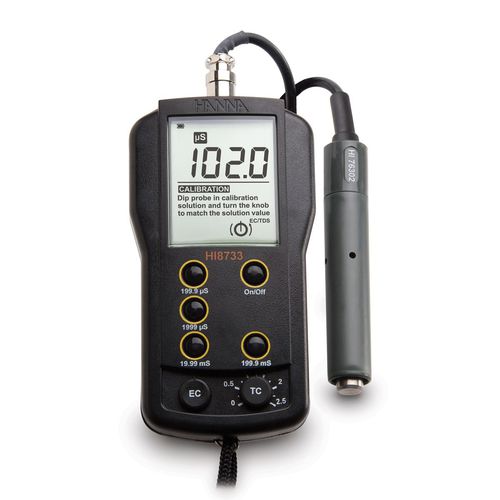 Переносной кондуктометр - HI8733 - Hanna Instruments - со автоматической температурной компенсацией / цифровой