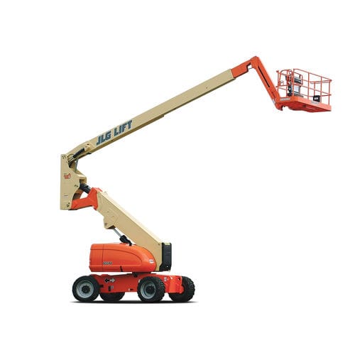 Колесный шарнирный подъемник - 800AJ - JLG Industries Inc. - с питанием от аккумулятора / дизельный / для труднопроходимых участков местности
