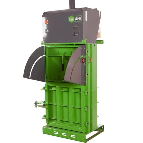 Упаковочный пресс для бутылок - V5HD - LSM Recycling Equipment - для шпуль / вертикальный / с фронтальной загрузкой