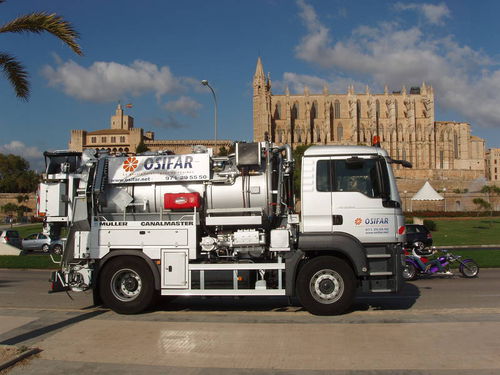 Каналопромывочный грузовой автомобиль - max. 40 t | CANALMASTER - MÜLLER Umwelttechnik GmbH & Co. KG - двухосный
