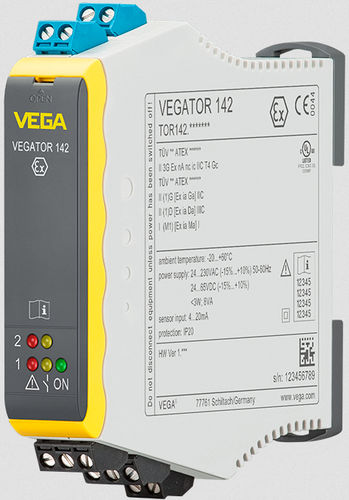 Формирователь сигнала 4-20 мА - VEGATOR 142 - VEGA Grieshaber KG - многоканальный / на DIN-рейке / для определения уровня
