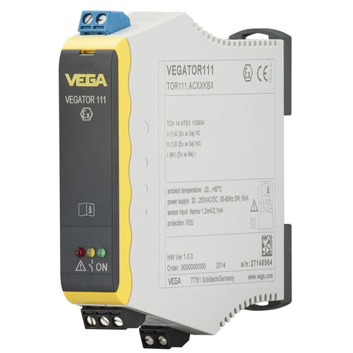 Одноканальный формирователь сигнала - VEGATOR 111 - VEGA Grieshaber KG - на DIN-рейке / для определения уровня
