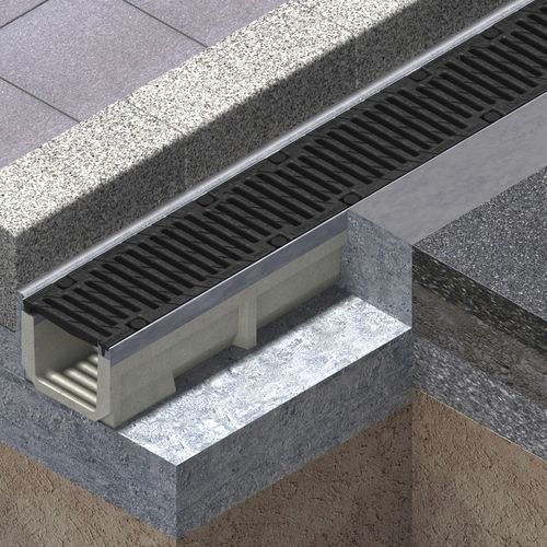 Водосточный желоб из нержавеющей стали - CIVIL - S series - ULMA Architectural Solutions  - щелевая / с решеткой / напольная