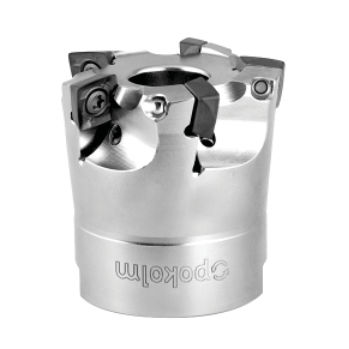 Фрезер два размера - QUADWORX® M - POKOLM Frästechnik GmbH & Co. KG - с индексируемыми пластинами / эскиза / для стали