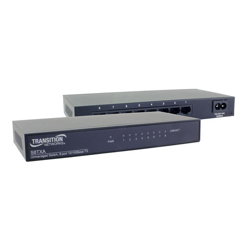 Неуправляемый коммутатор Ethernet - S8TXA - Nom du compte Lantronix - 8 портов / компактный