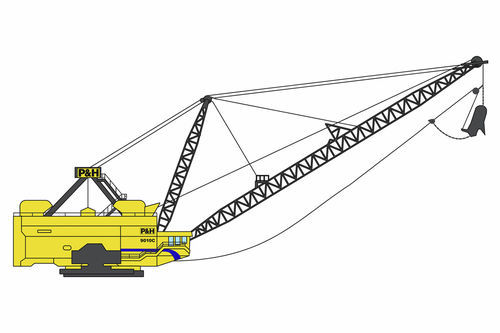 Тяжелый экскаватор - 9010C - KOMATSU FORKLIFT - гусеничный / для шахты / с длинной стрелой