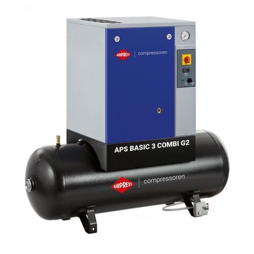 Винтовой компрессор - APS 3 Basic G2 Combi - AIRPRESS - воздушный / с электродвигателем / стационарный