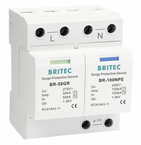 Молниеотвод тип 1 - BR-50GR 1+1 series - Britec Electric Co., Ltd - тип 2 / класс I / класс II