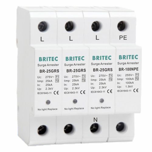 Коробка разрядника тип 1 - BR-25GRS 3+1 series - Britec Electric Co., Ltd - тип 2 / класс I / класс II