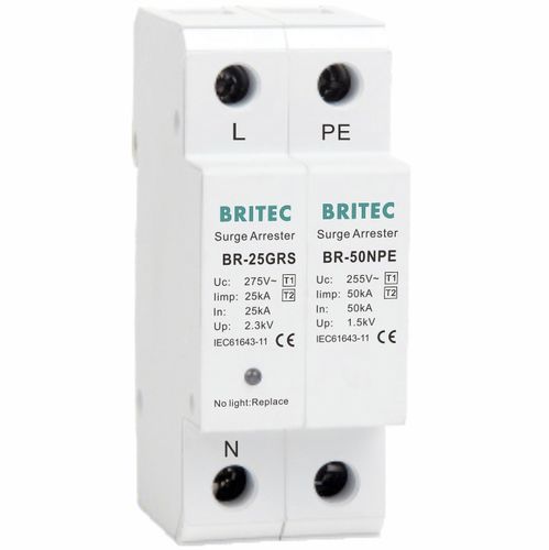 Коробка разрядника тип 1 - BR-25GRS 1+1 series - Britec Electric Co., Ltd - тип 2 / класс I / класс II