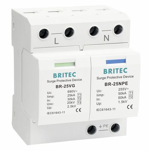 Молниеотвод тип 1 - BR-25VG 1+1 series - Britec Electric Co., Ltd - тип 2 / тип 3 / класс I