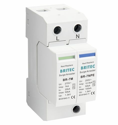 Молниеотвод тип 1 - BR-7M 1+1 series - Britec Electric Co., Ltd - тип 2 / класс I / класс II
