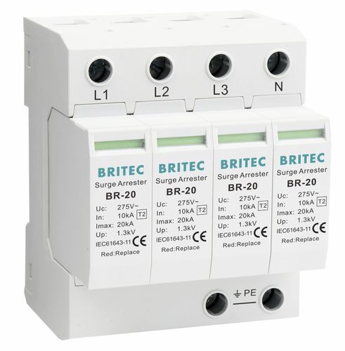 Коробка разрядника тип 2 - BR-20 4P series - Britec Electric Co., Ltd - класс II / телесигнализации / для источника электропитания