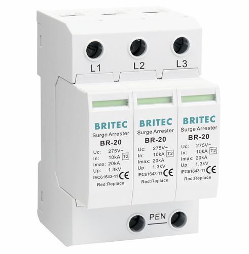 Молниеотвод 3 полюса - BR-20 3P series - Britec Electric Co., Ltd - тип 2 / класс II / для электроустановки