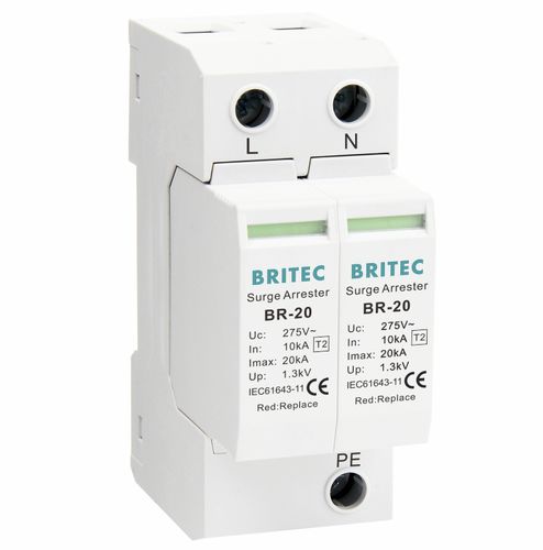 Молниеотвод 2 полюса - BR-20 2P series - Britec Electric Co., Ltd - тип 2 / класс II / для электроустановки