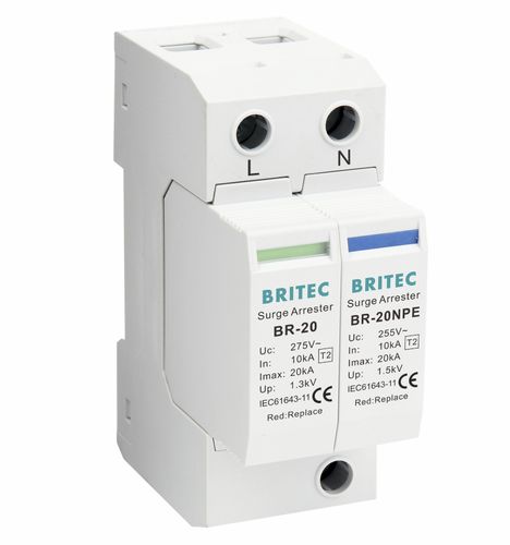 Молниеотвод дифференциальный режим - BR-20 1+1 series - Britec Electric Co., Ltd - тип 2 / класс II / для электроустановки