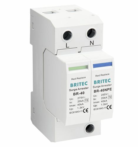 Молниеотвод тип 2 - BR-40 1+1 series - Britec Electric Co., Ltd - класс II / для электроустановки / телесигнализации