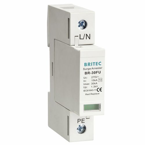 Молниеотвод тип 2 - BR-30FU 1P series - Britec Electric Co., Ltd - класс II / для электроустановки / модульный