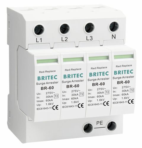 Коробка разрядника 4 полюса - BR-60 4P series - Britec Electric Co., Ltd - тип 2 / класс II / телесигнализации