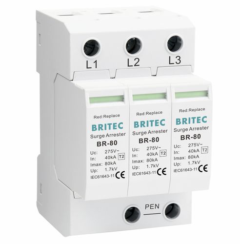 Молниеотвод переменный ток - BR-80 3P series - Britec Electric Co., Ltd - тип 2 / класс II / для электроустановки