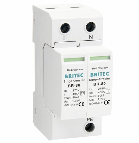 Коробка разрядника тип 2 - BR-80 2P series - Britec Electric Co., Ltd - класс II / телесигнализации / для источника электропитания